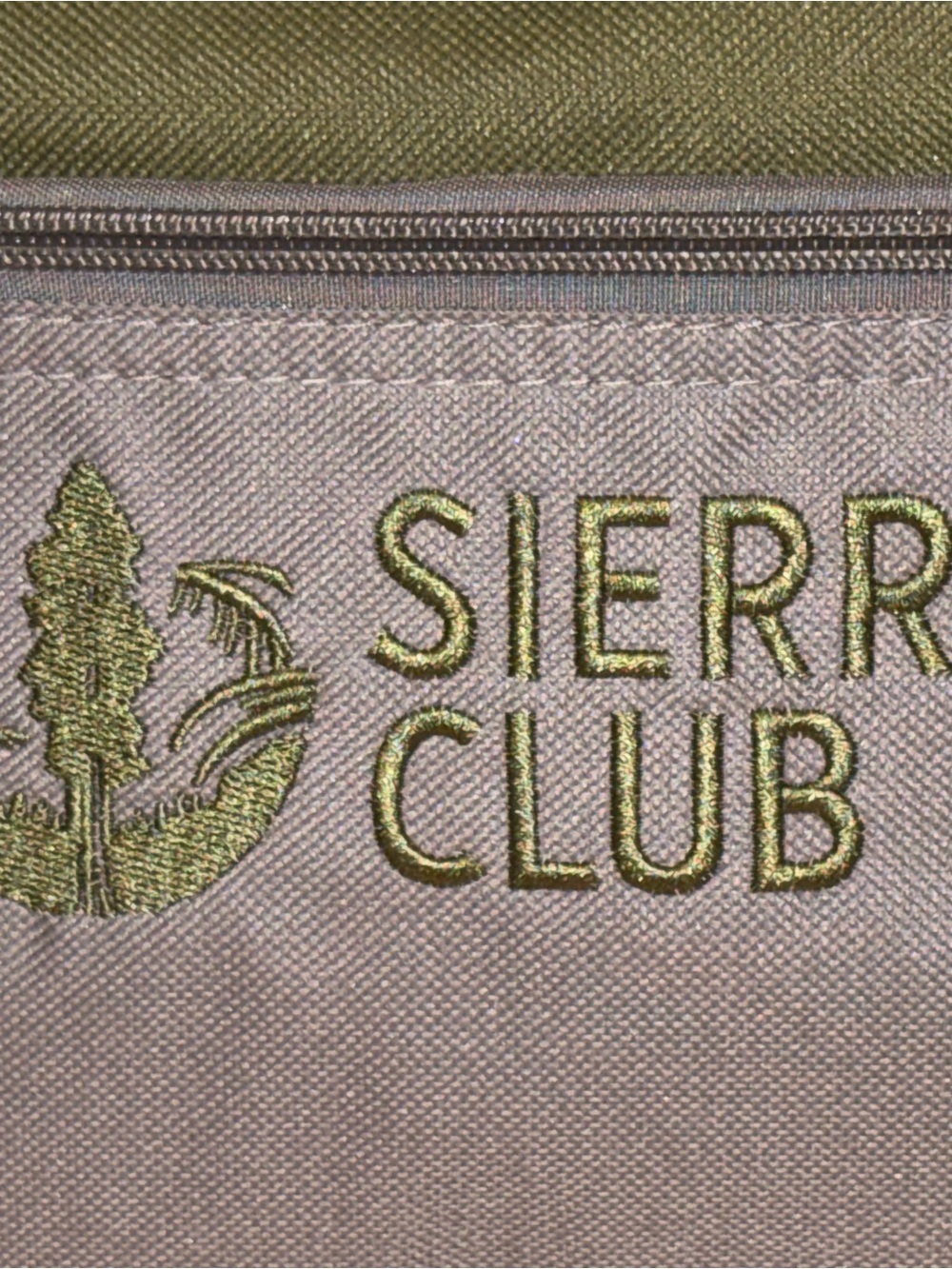 Sierra Club Insulated Cooler Tote Bag Green Gray Zip Lunch Picnic Beach Travel - Picture 4 of 11